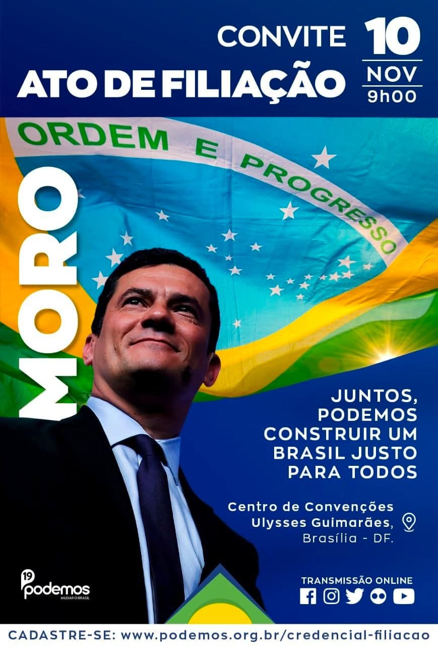 De olho em 2022, Podemos anuncia filiação do ex-juiz Sergio Moro 1