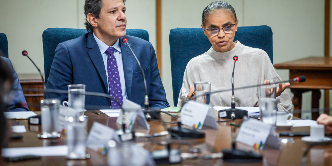 Fernando Haddad e Marina Silva em reunião