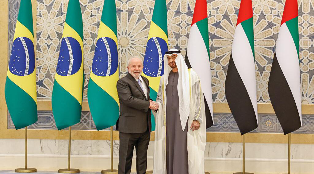 Abu Dhabi 15-04-2023 - O presidente Luiz Inácio Lula da Silva, foi recebido pelo xeique Mohammed bin Zayed Al Nahyan em Abu Dhabi nos Emirados árabes em Abu Dhabi.
