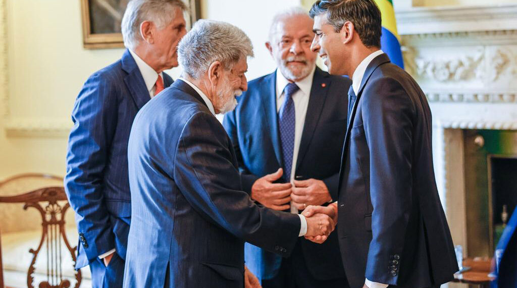 Londres, Inglaterra, 05.05.2023 - O presidente Luiz Inácio Lula da Silva é recebido pelo primeiro-ministro do Reino Unido, Rishi Sunak.