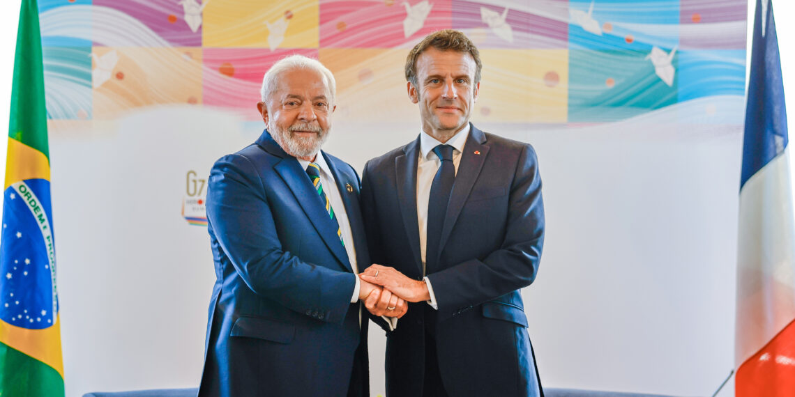 20.05.2023 - Presidente da Republica, Luiz Inacio Lula da Silva, durante Encontro com o Presidente da República Francesa, Emmanuel Macron. Hiroshima, Japão.