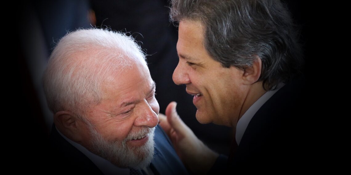 Brasília - 28/06/2023 O presidente Luiz Inácio Lula da Silva e o ministro da Fazenda, Fernando Haddad, durante anuúncio do Plano Safra da Agricultura Familiar 2023/2024