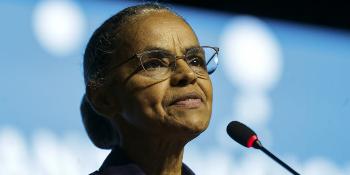 Brasília (DF), 17/10/2023 - A ministra do Meio Ambiente, Marina Silva, durante cerimônia de abertura da 20ª Semana Nacional de Ciência e Tecnologia (SNCT) e da 3ª Semana Nacional de Educação Profissional e Tecnológica no Centro de Convenções Ulysses Guimarães. Foto: Marcelo Camargo/Agência Brasil