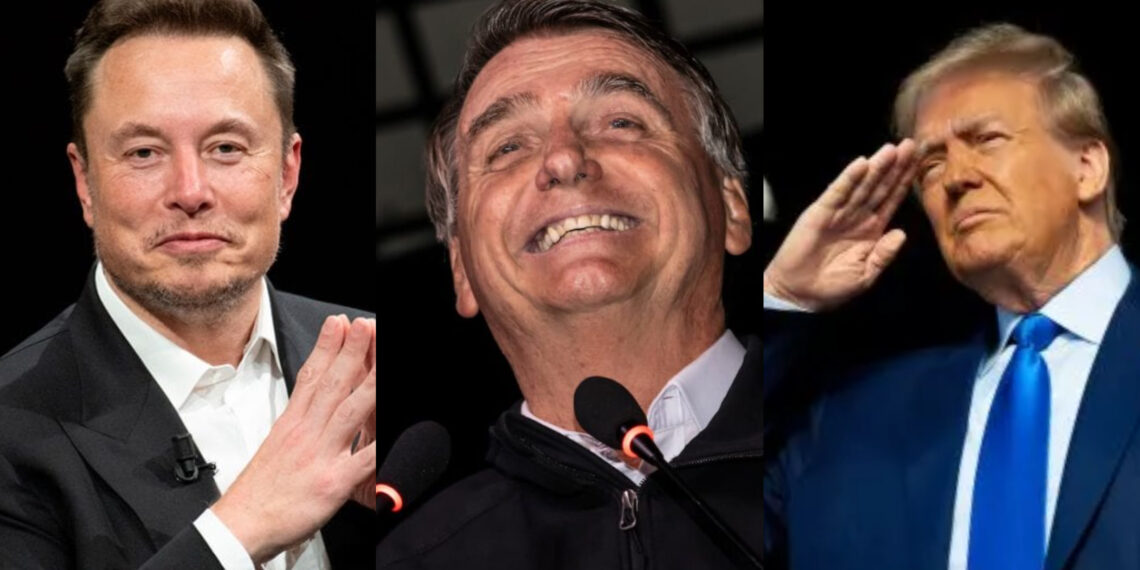Donald Trump, Elon Musk e Jair Bolsonaro comemoram vitória de Javier Milei na Argentina