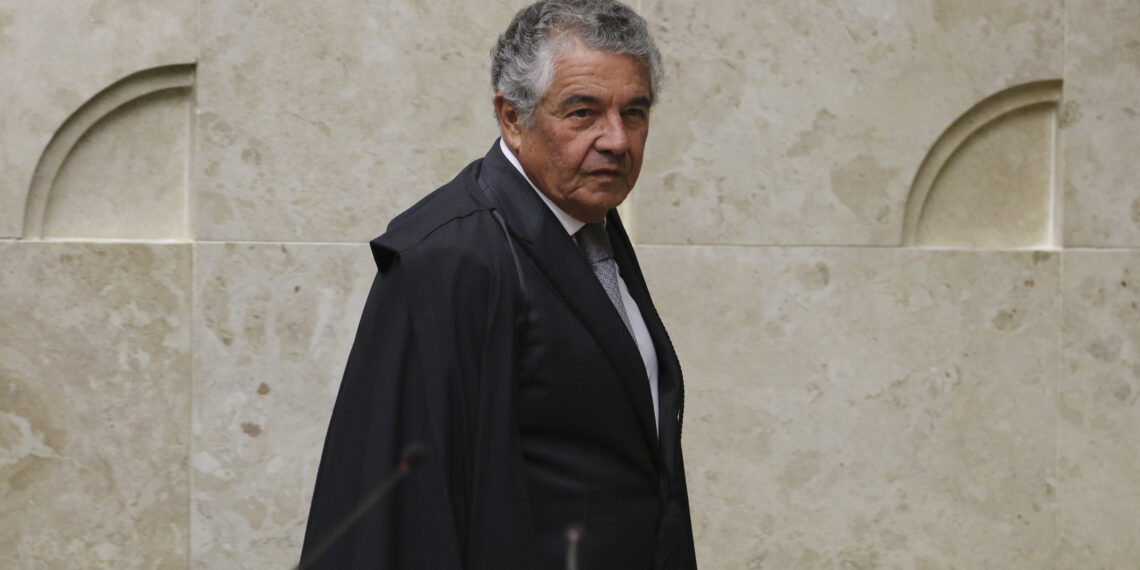O relator ministro Marco Aurélio Mello,durante julgamento da validade de prisão em segunda instância
