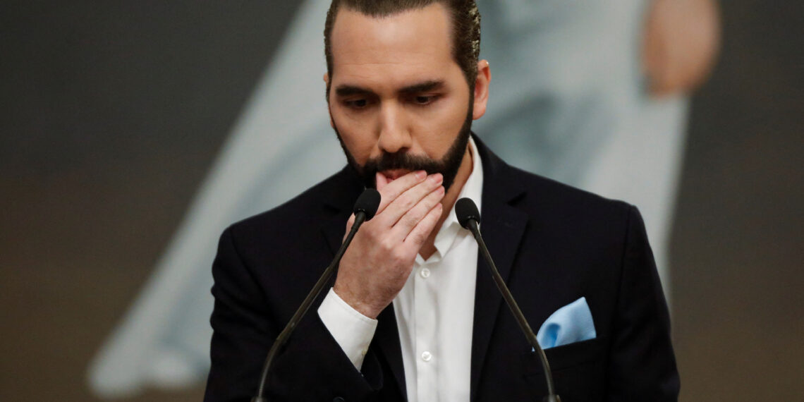 FILE PHOTO: El Salvador President Nayib Bukele attends a news conference in San Salvador, El Salvador September 24, 2020. REUTERS/Jose Cabezas