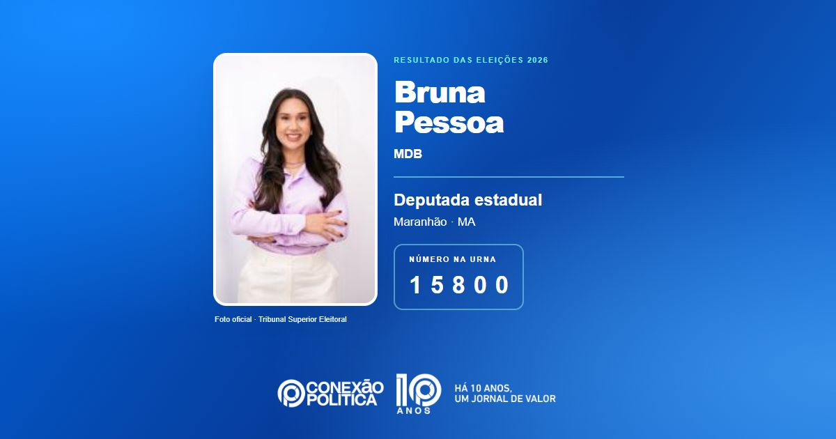 Foto oficial de Deputado Estadual — Eleições 2026: Bruna Pessoa, do MDB, é eleita deputada estadual no MA com 73.125 votos