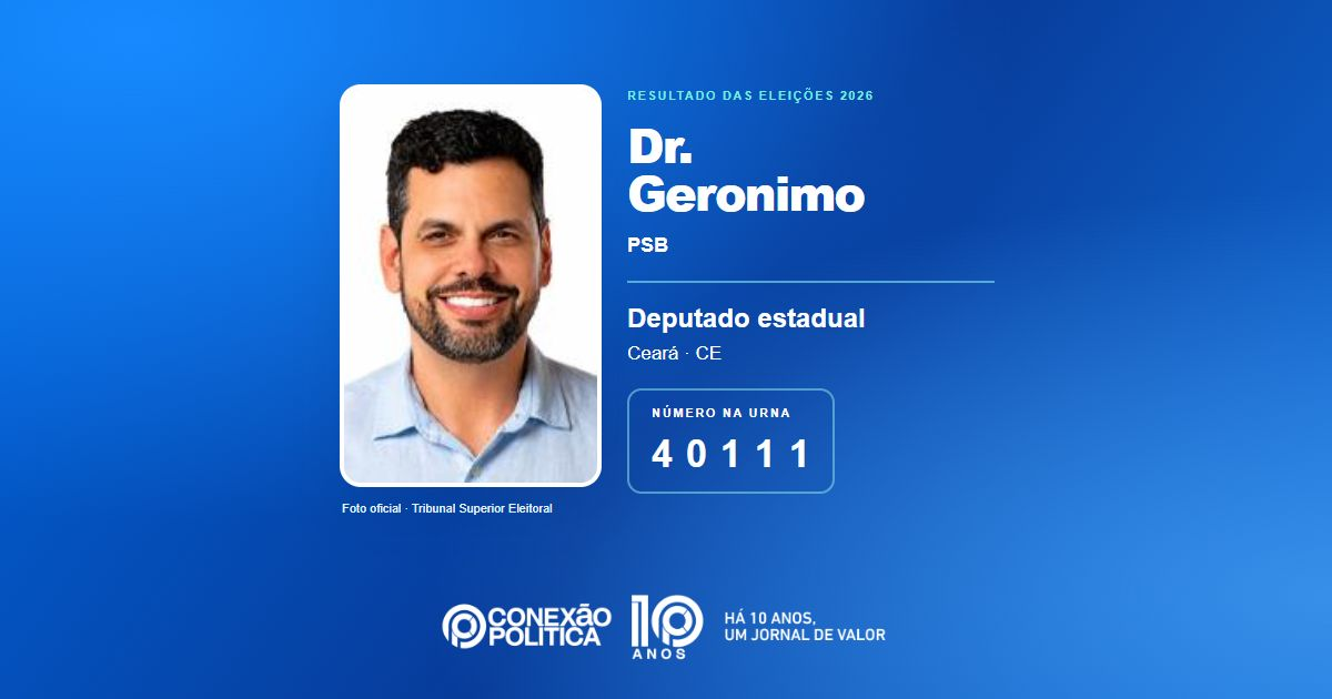 Foto oficial de Deputado Estadual — Eleições 2026: Dr. Geronimo, do PSB, é eleito deputado estadual no CE com 61.571 votos