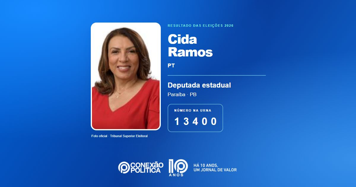 Foto oficial de Deputado Estadual — Eleições 2026: Cida Ramos, do PT, é eleita deputada estadual na PB com 46.083 votos