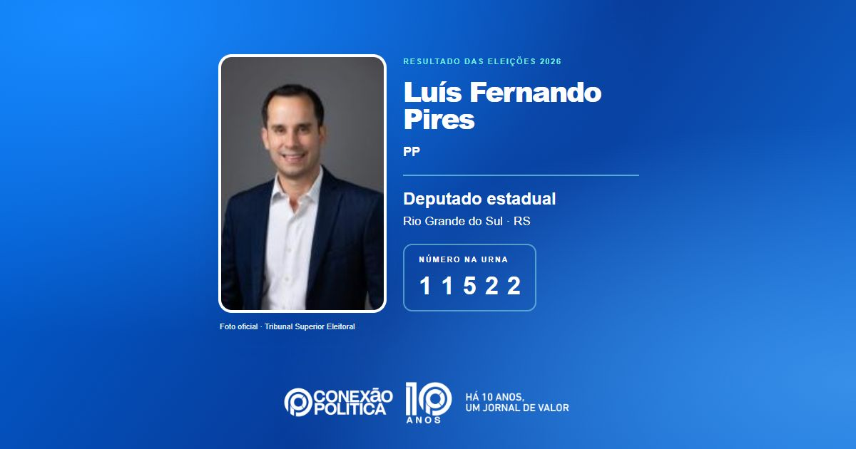 Foto oficial de Deputado Estadual — Eleições 2026: Luís Fernando Pires, do PP, é eleito deputado estadual no RS com 45.172 votos