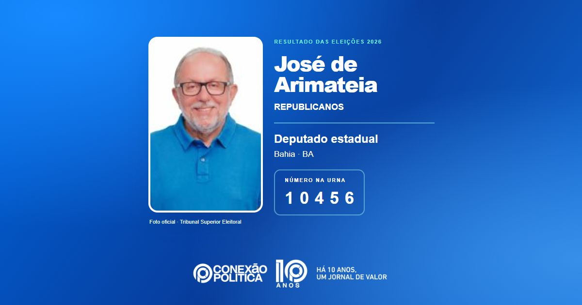 Foto oficial de Deputado Estadual — Eleições 2026: José de Arimateia, do REPUBLICANOS, é eleito deputado estadual na BA com 49.372 votos