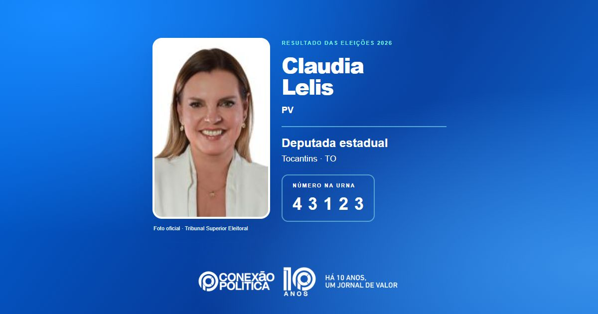 Foto oficial de Deputado Estadual — Eleições 2026: Claudia Lelis, do PV, é eleita deputada estadual no TO com 21.907 votos