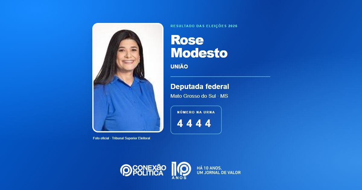 Foto oficial de Deputado Federal — Eleições 2026: Rose Modesto, do UNIÃO, é eleita deputada federal em MS com 124.409 votos