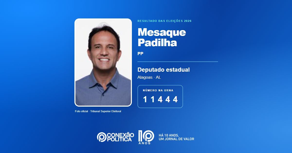 Foto oficial de Deputado Estadual — Eleições 2026: Mesaque Padilha, do PP, é eleito deputado estadual em AL com 35.521 votos