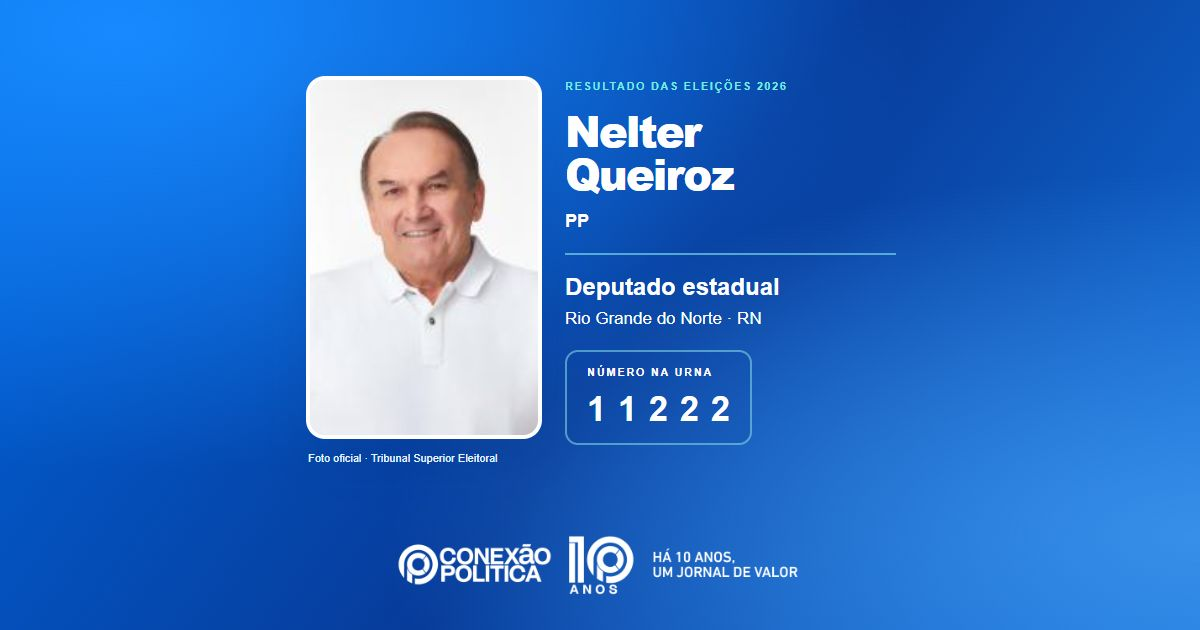 Foto oficial de Deputado Estadual — Eleições 2026: Nelter Queiroz, do PP, é eleito deputado estadual no RN com 52.387 votos