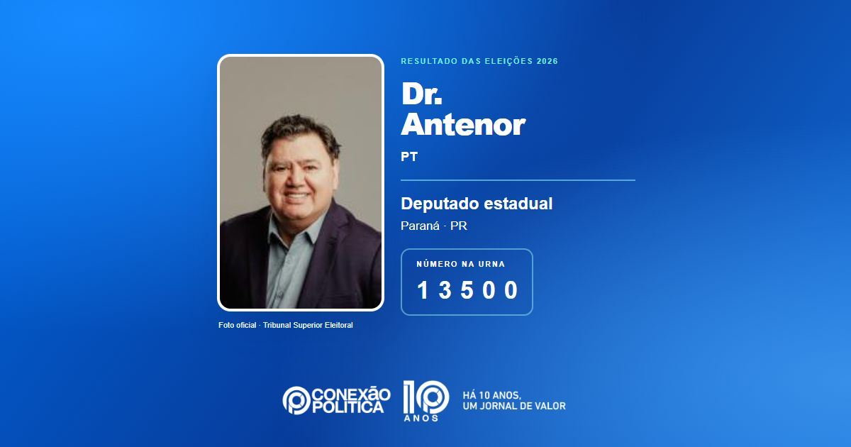 Foto oficial de Deputado Estadual — Eleições 2026: Dr. Antenor, do PT, é eleito deputado estadual no PR com 30.467 votos