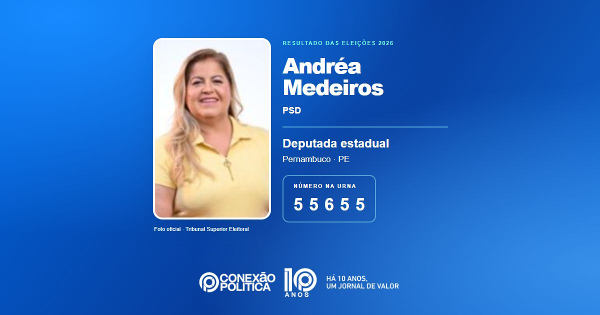 Foto oficial de Deputado Estadual — Eleições 2026: Andréa Medeiros, do PSD, é eleita deputada estadual em PE com 49.263 votos