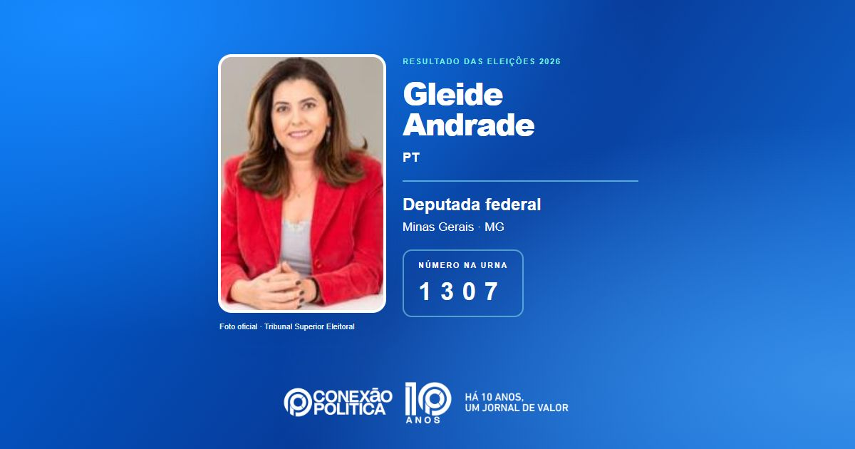 Foto oficial de Deputado Federal — Eleições 2026: Gleide Andrade, do PT, é eleita deputada federal em MG com 130.253 votos