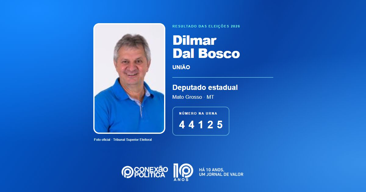 Foto oficial de Deputado Estadual — Eleições 2026: Dilmar Dal Bosco, do UNIÃO, é eleito deputado estadual em MT com 56.294 votos