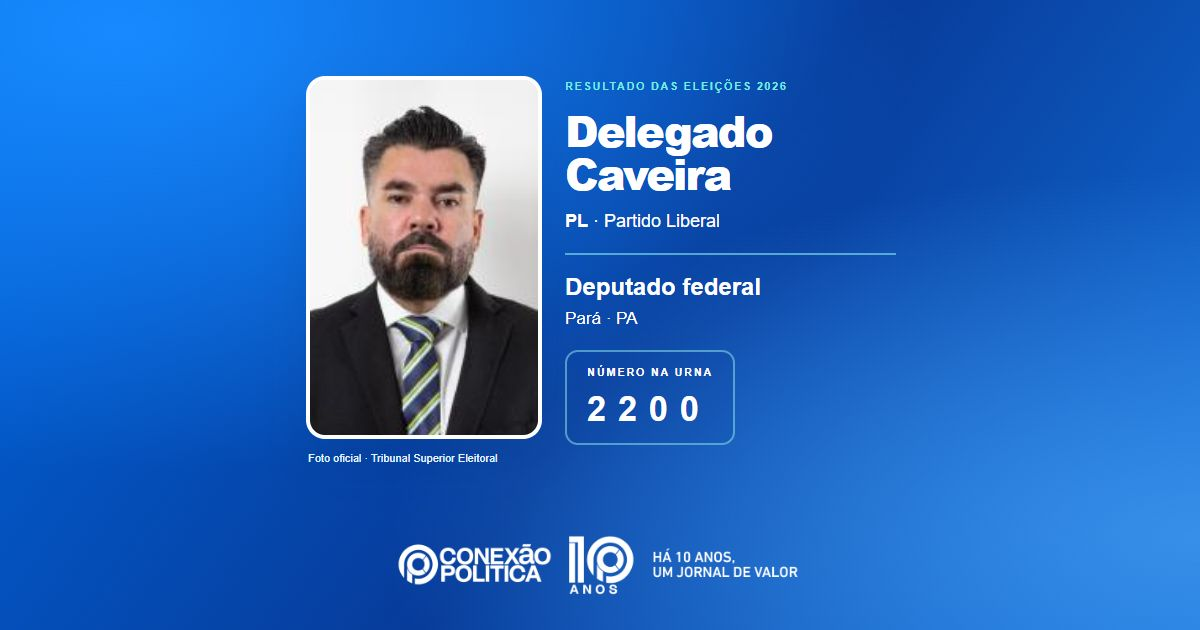 Foto oficial de Deputado Federal — Eleições 2026: Delegado Caveira, do PL, é eleito deputado federal no PA com 414.927 votos