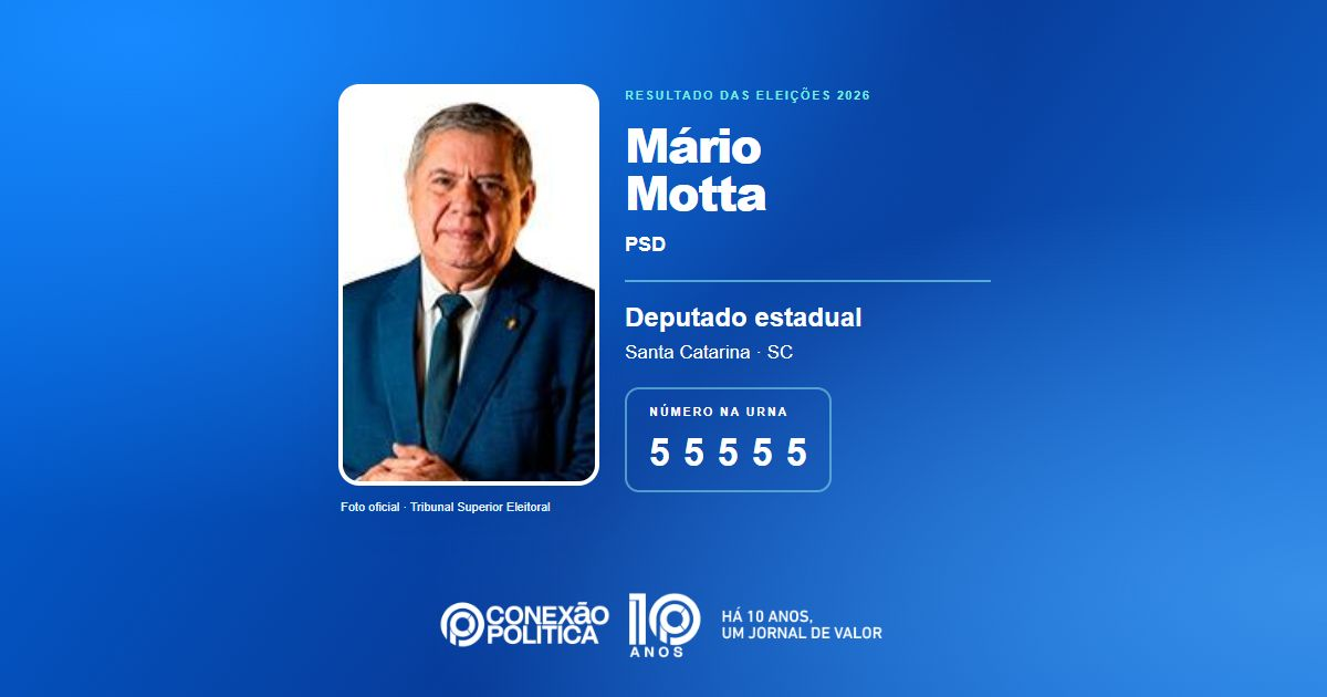 Foto oficial de Deputado Estadual — Eleições 2026: Mário Motta, do PSD, é eleito deputado estadual em SC com 34.977 votos