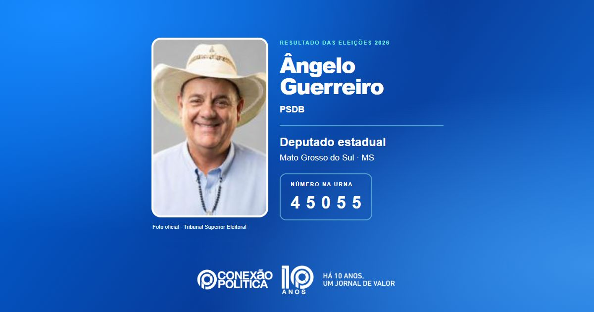 Foto oficial de Deputado Estadual — Eleições 2026: Ângelo Guerreiro, do PSDB, é eleito deputado estadual em MS com 37.704 votos