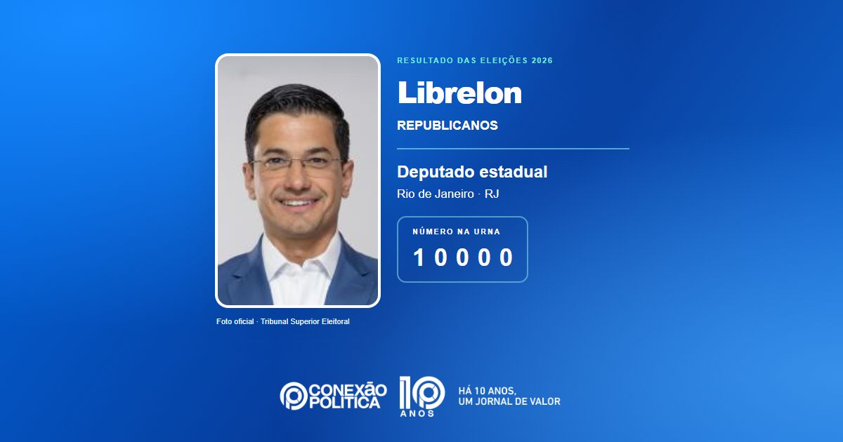Foto oficial de Deputado Estadual — Eleições 2026: Librelon, do REPUBLICANOS, é eleito deputado estadual no RJ com 57.409 votos
