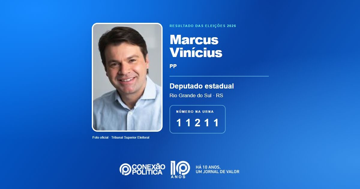 Foto oficial de Deputado Estadual — Eleições 2026: Marcus Vinícius, do PP, é eleito deputado estadual no RS com 59.574 votos