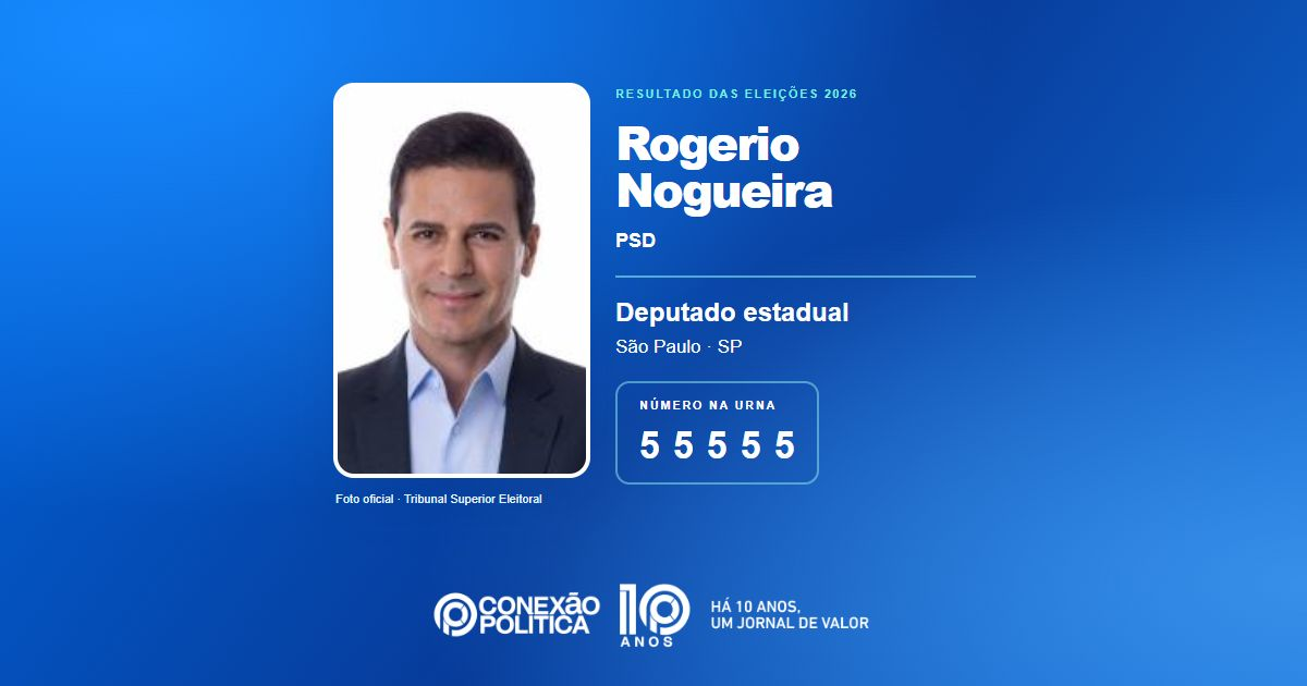 Foto oficial de Deputado Estadual — Eleições 2026: Rogerio Nogueira, do PSD, é eleito deputado estadual em SP com 137.335 votos
