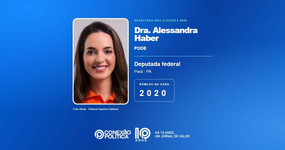 Foto oficial de Deputado Federal — Eleições 2026: Dra. Alessandra Haber, do PODE, é eleita deputada federal no PA com 272.856 votos