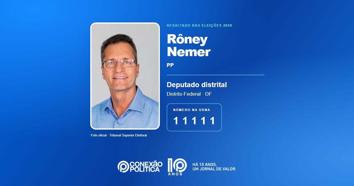 Foto oficial de Deputado Distrital — Eleições 2026: Rôney Nemer, do PP, é eleito deputado distrital no DF com 29.926 votos
