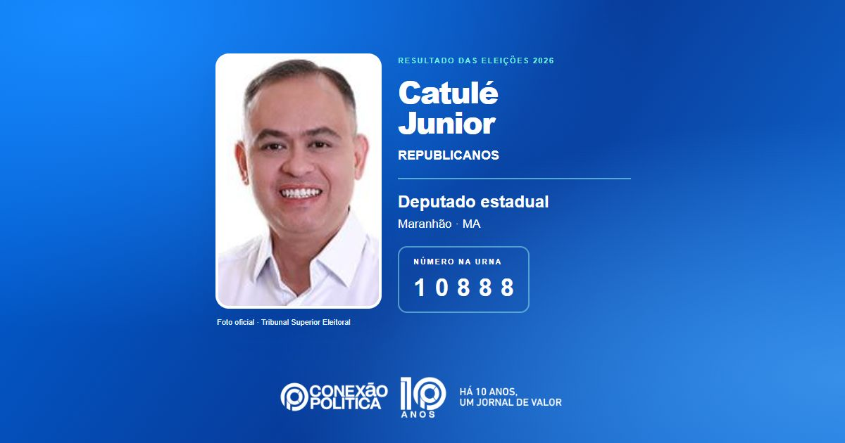 Foto oficial de Deputado Estadual — Eleições 2026: Catulé Junior, do REPUBLICANOS, é eleito deputado estadual no MA com 34.670 votos