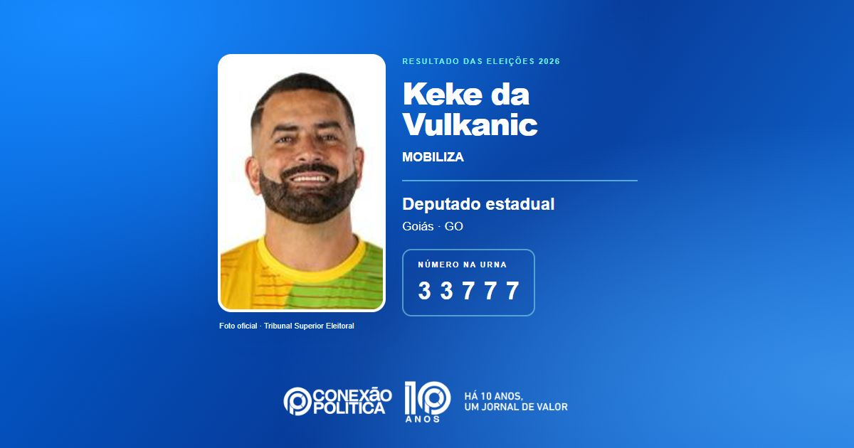 Foto oficial de Deputado Estadual — Eleições 2026: Keke da Vulkanic, do MOBILIZA, é eleito deputado estadual em GO com 25.163 votos