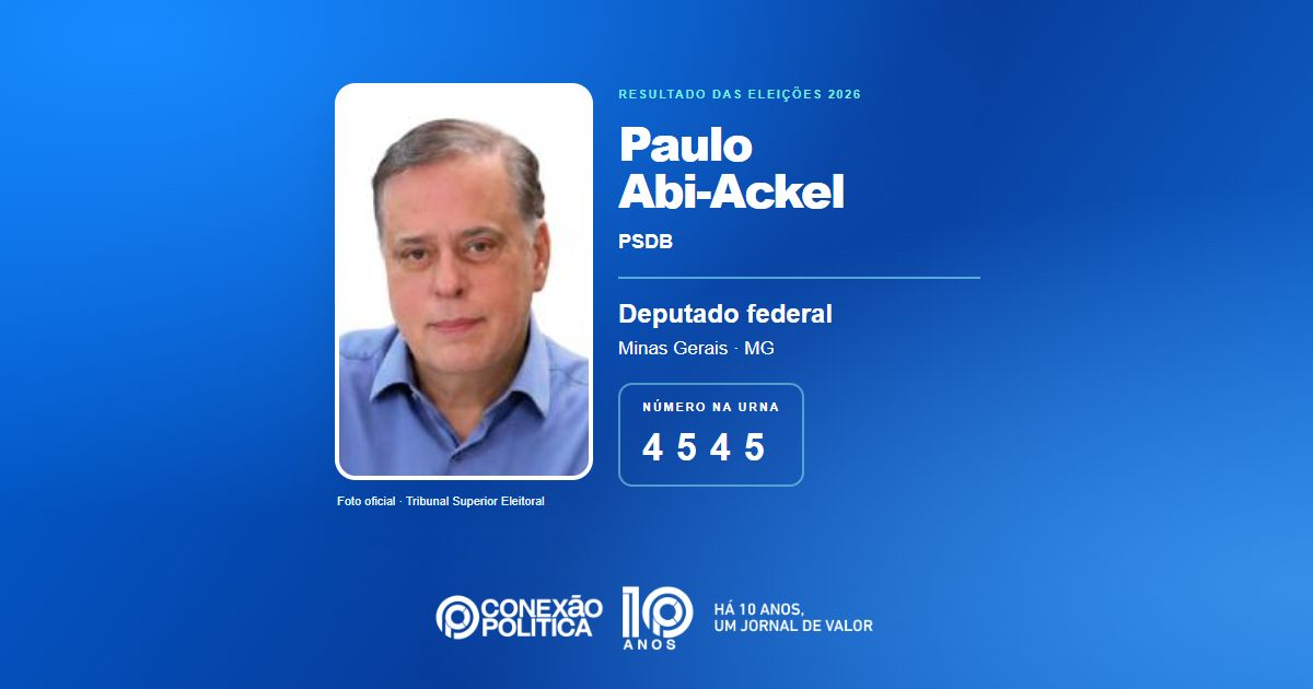 Foto oficial de Deputado Federal — Eleições 2026: Paulo Abi-Ackel, do PSDB, é eleito deputado federal em MG com 68.795 votos