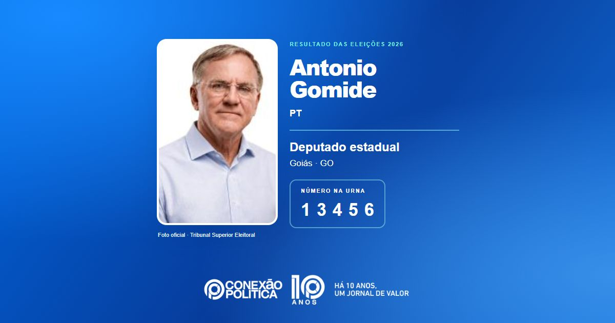 Foto oficial de Deputado Estadual — Eleições 2026: Antonio Gomide, do PT, é eleito deputado estadual em GO com 51.747 votos