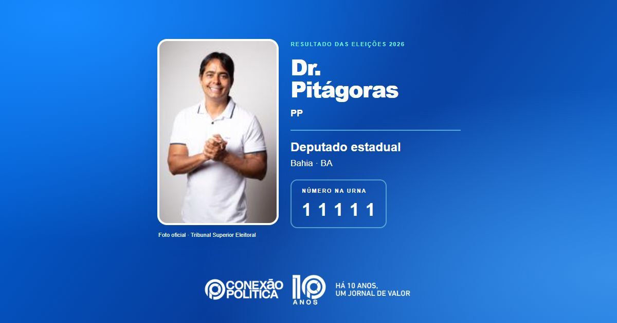 Foto oficial de Deputado Estadual — Eleições 2026: Dr. Pitágoras, do PP, é eleito deputado estadual na BA com 70.752 votos