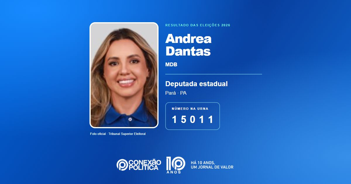 Foto oficial de Deputado Estadual — Eleições 2026: Andrea Dantas, do MDB, é eleita deputada estadual no PA com 50.289 votos