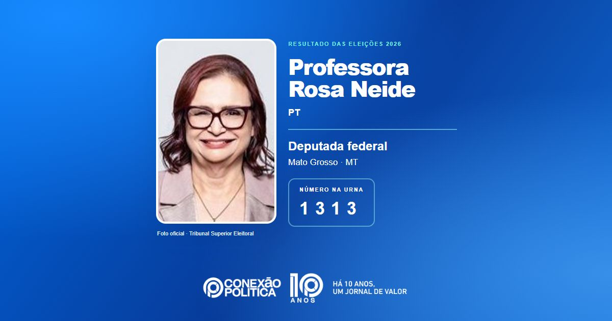 Foto oficial de Deputado Federal — Eleições 2026: Professora Rosa Neide, do PT, é eleita deputada federal em MT com 140.351 votos