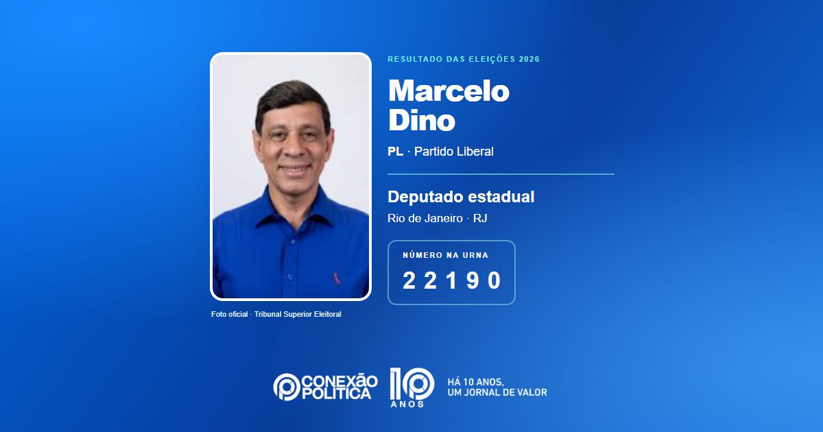 Foto oficial de Deputado Estadual — Eleições 2026: Marcelo Dino, do PL, é eleito deputado estadual no RJ com 57.982 votos