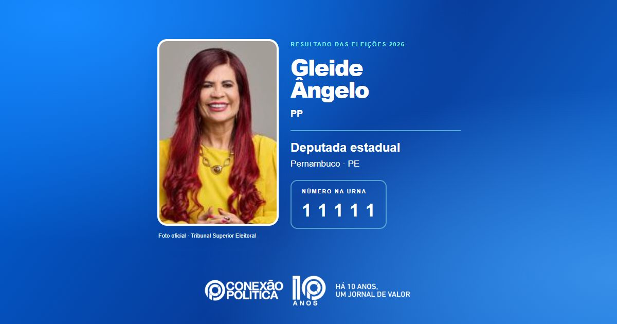 Foto oficial de Deputado Estadual — Eleições 2026: Gleide Ângelo, do PP, é eleita deputada estadual em PE com 63.687 votos