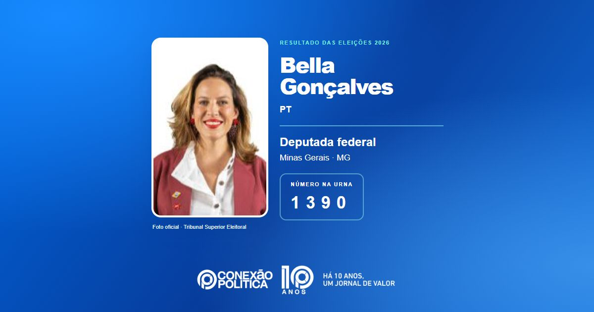Foto oficial de Deputado Federal — Eleições 2026: Bella Gonçalves, do PT, é eleita deputada federal em MG com 98.750 votos
