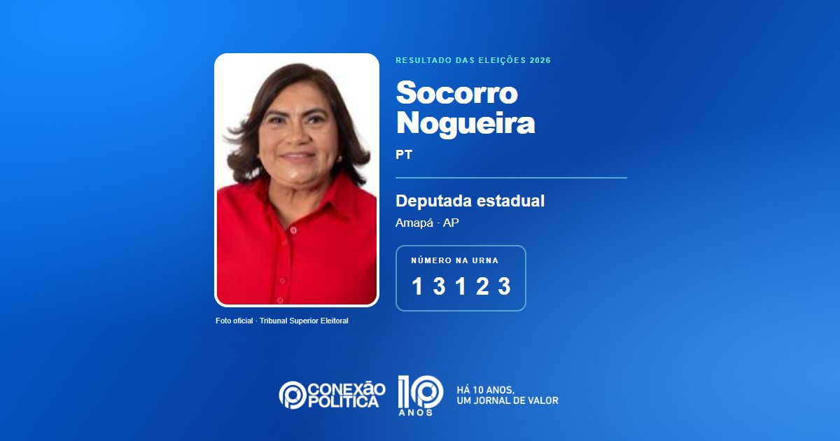 Foto oficial de Deputado Estadual — Eleições 2026: Socorro Nogueira, do PT, é eleita deputada estadual no AP com 9.253 votos
