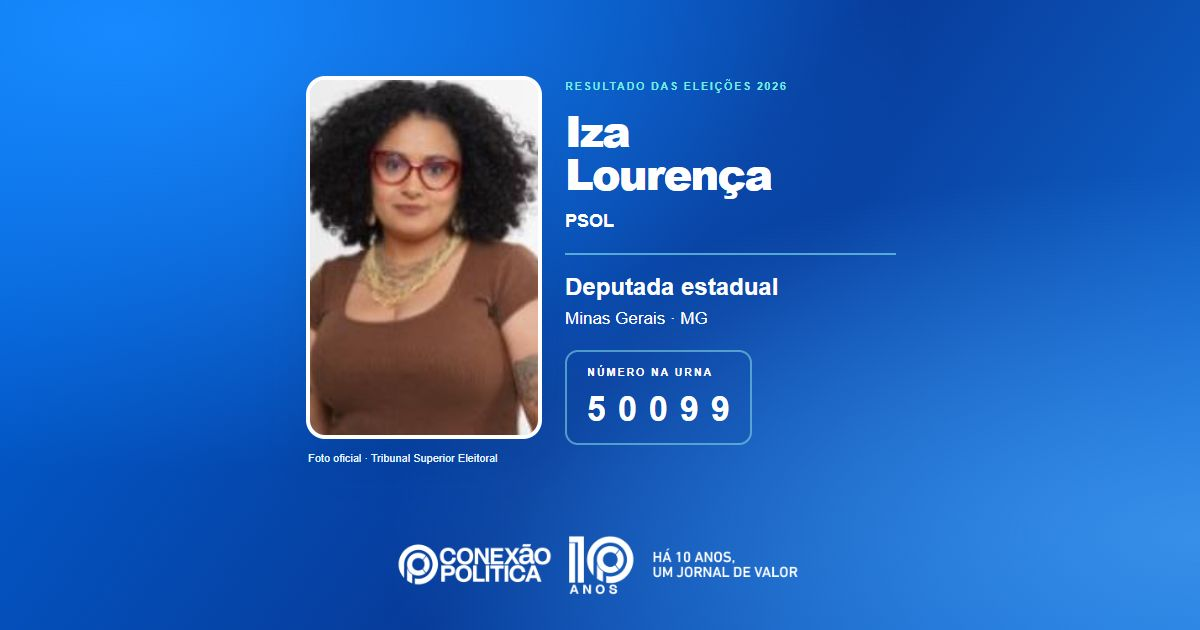 Foto oficial de Deputado Estadual — Eleições 2026: Iza Lourença, do PSOL, é eleita deputada estadual em MG com 104.524 votos