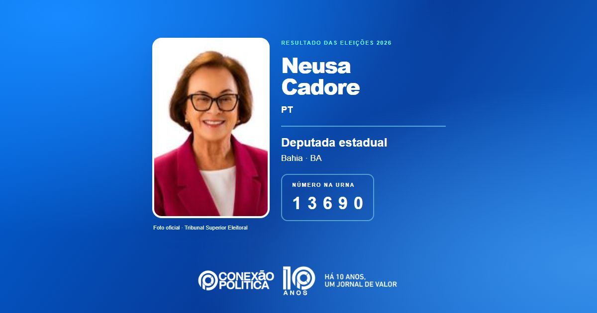 Foto oficial de Deputado Estadual — Eleições 2026: Neusa Cadore, do PT, é eleita deputada estadual na BA com 56.914 votos