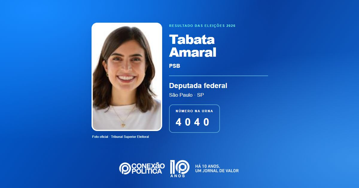 Foto oficial de Deputado Federal — Eleições 2026: Tabata Amaral, do PSB, é eleita deputada federal em SP com 476.383 votos