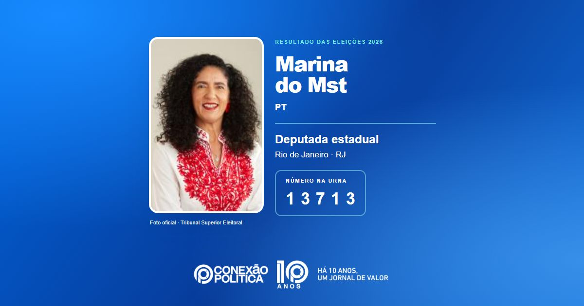 Foto oficial de Deputado Estadual — Eleições 2026: Marina do Mst, do PT, é eleita deputada estadual no RJ com 66.167 votos