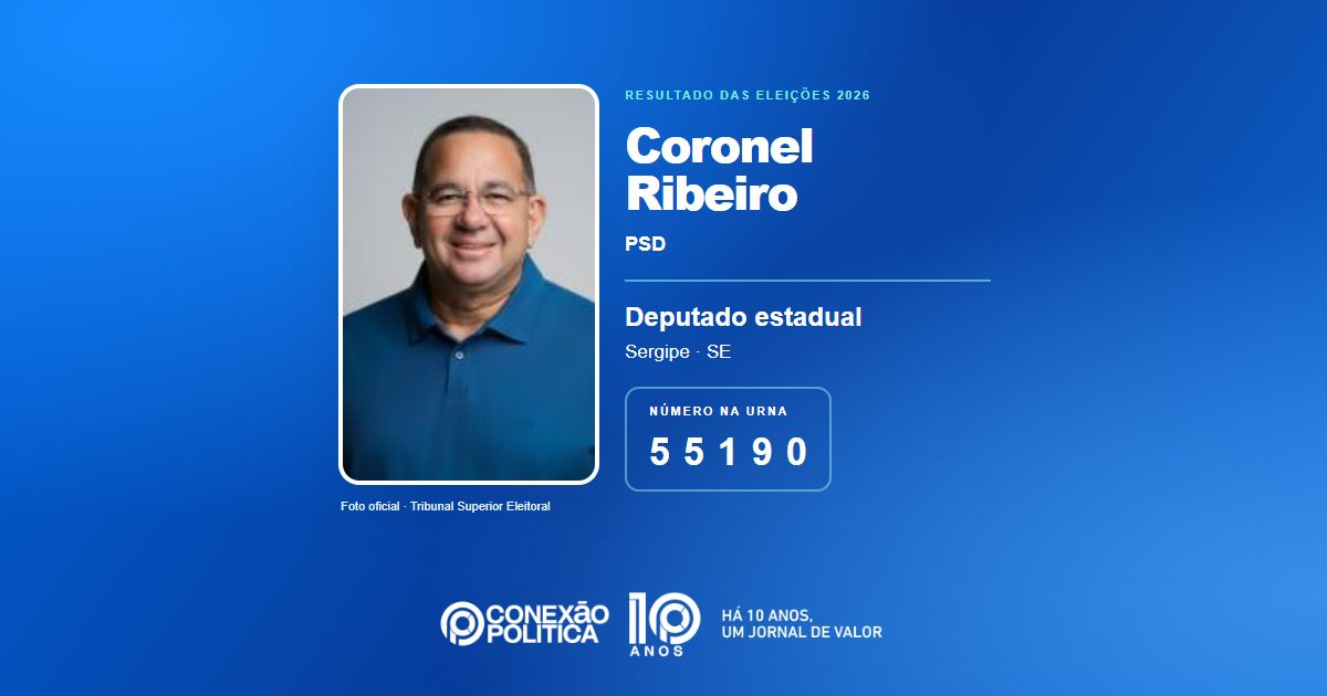 Foto oficial de Deputado Estadual — Eleições 2026: Coronel Ribeiro, do PSD, é eleito deputado estadual em SE com 27.711 votos