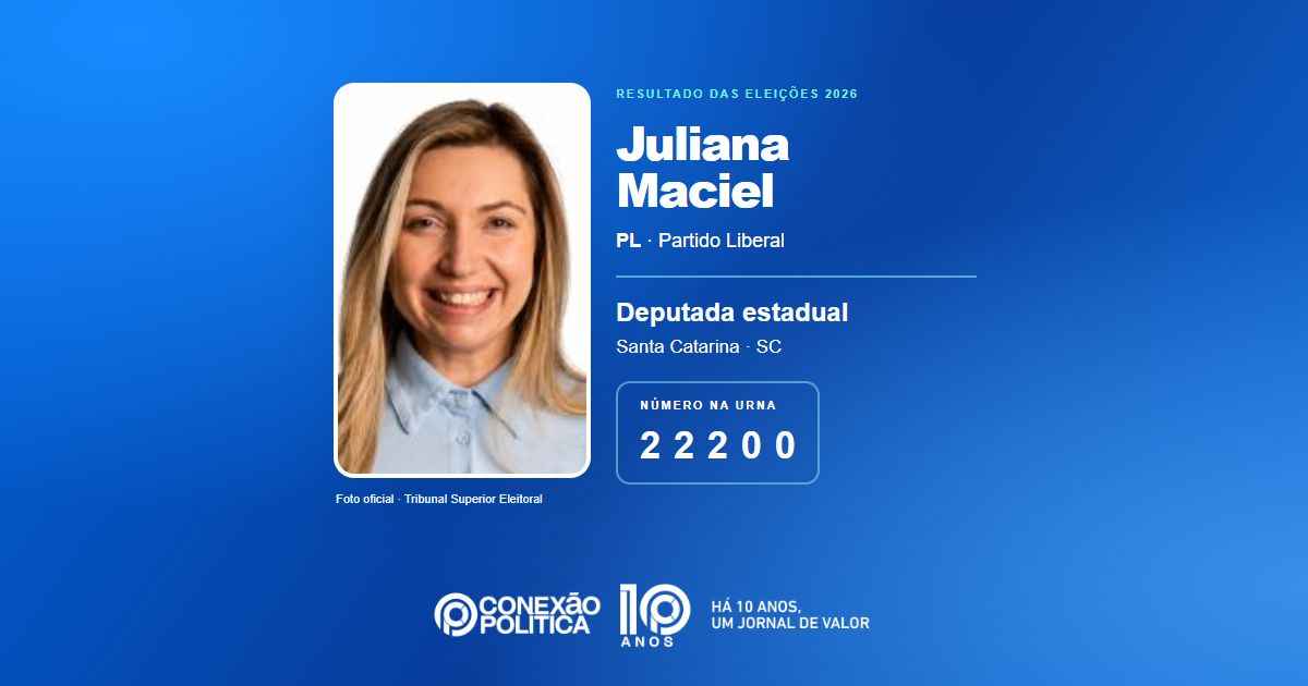 Foto oficial de Deputado Estadual — Eleições 2026: Juliana Maciel, do PL, é eleita deputada estadual em SC com 43.142 votos