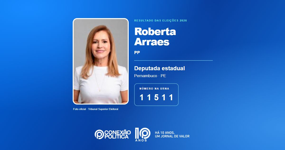 Foto oficial de Deputado Estadual — Eleições 2026: Roberta Arraes, do PP, é eleita deputada estadual em PE com 46.552 votos