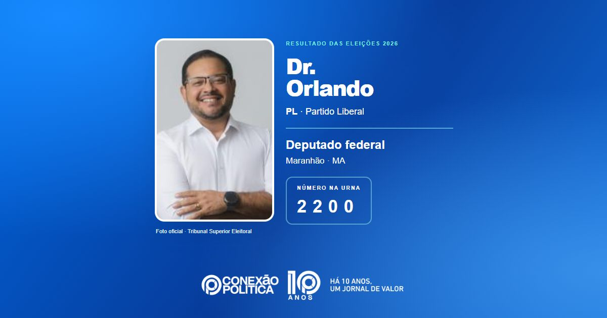 Foto oficial de Deputado Federal — Eleições 2026: Dr. Orlando, do PL, é eleito deputado federal no MA com 82.827 votos